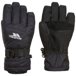 Trespass Kids Ski Gloves Padded Sherpa Lined Simms - 2/4, Black