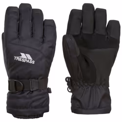 Trespass Kids Ski Gloves Padded Sherpa Lined Simms - 5/7, Black