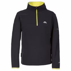 Trespass Boys 1/2 Zip Fleece Jumper Pullover Etto - 7-8 Years, Black
