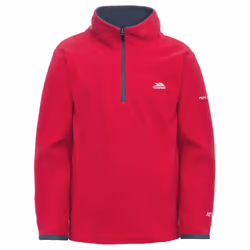 Trespass Boys 1/2 Zip Fleece Jumper Pullover Etto - 7-8 Years, Red