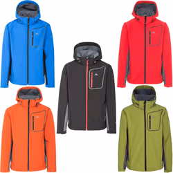 Trespass Mens Strathy II Softshell Hooded Outdoor Walking Hiking Jacket Coat
