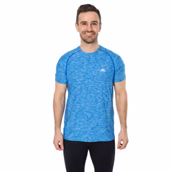 Trespass Mens Gym Tshirt Short Sleeve Gaffney - XS, Bright Blue Marl