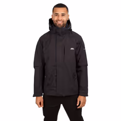 Trespass Mens Waterproof Jacket Hooded Edwards II - XXL, Black
