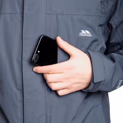 Trespass Mens Waterproof Jacket Hooded Edwards II - M, Carbon