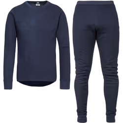 Trespass Adults Mystery Warm Winter Super Soft Top Bottoms Base Layer Set - Navy - XS, Navy