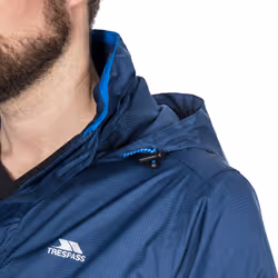 Trespass Mens Waterproof Jacket Hooded Fraser II - L, Navy Tone