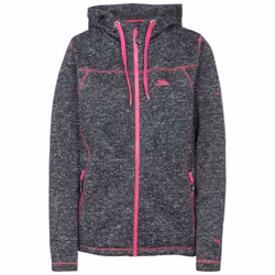 Trespass Womens Hoodie Fleece Full Zip Odelia B - 6, Black Marl