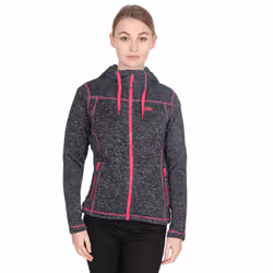 Trespass Womens Hoodie Fleece Full Zip Odelia B - 6, Black Marl