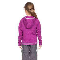 Trespass Girls Fleece Full Zip Hoodie Goodness - 7-8 Years, Purple Orchid Marl
