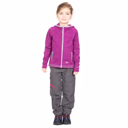 Trespass Girls Fleece Full Zip Hoodie Goodness - 9-10 Years, Purple Orchid Marl