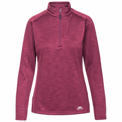 Trespass Womens 1/2 Zip Fleece Jacket Fairford - 8, Grape Wine Marl