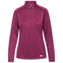 Trespass Womens 1/2 Zip Fleece Jacket Fairford - 8, Grape Wine Marl