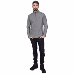 Trespass Mens 1/2 Zip Fleece Pullover Keynote - S, Black - Additional view 4