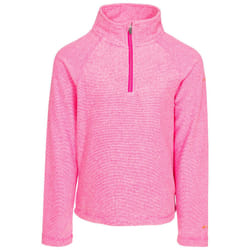 Trespass Girls 1/2 Zip Jumper Pullover Meadows - 11-12 Years, Pink Lady