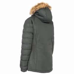 Trespass Womens Padded Hooded Casual Jacket Nadina - 8, Olive