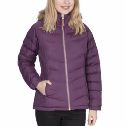 Trespass Womens Nadina Fur Lined Hooded Padded Jacket Coat - XS, Potent Purple
