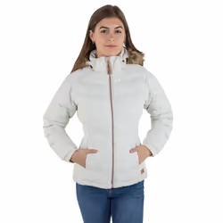 Trespass Womens Padded Hooded Casual Jacket Nadina - 10, Vanilla