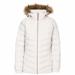Trespass Womens Padded Hooded Casual Jacket Nadina - 8, Vanilla