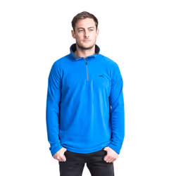 Trespass Mens Fleece Jumper 1/2 Zip Blackford - XL, Bright Blue