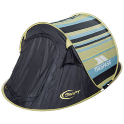 Trespass Unisex Tent 2 Man Patterned Pop Up - Swift - EACH, Lemongrass Stripe