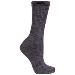 Trespass Womens Mens Cushioned Socks Jackbarrow - 4/7, Carbon Melange / Stone Melange / Black