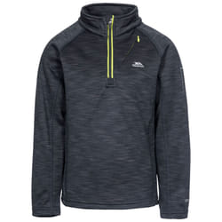 Trespass Boys 1/2 Zip Fleece Edvin - 5-6 Years, Black Marl