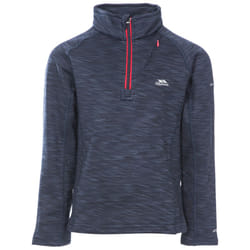 Trespass Boys 1/2 Zip Fleece Edvin - 7-8 Years, Navy Marl