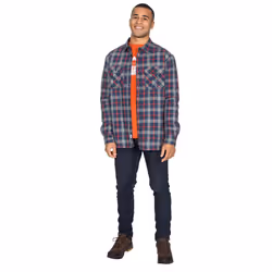 Trespass Mens Long Sleeved Check Shirt Rapeseed - XXL, Navy Check