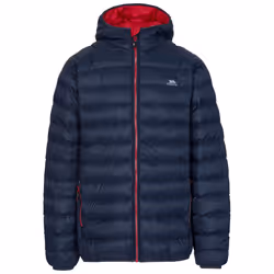 Trespass Mens Padded Jacket Hooded Full Zip Bosten - XS, Navy