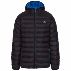 Trespass Mens Padded Jacket Hooded Full Zip Bosten - XXS, Black