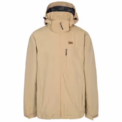 Trespass Mens Waterproof Jacket With Hood Weir - S, Tan