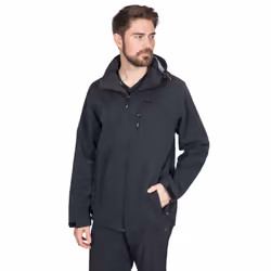 Trespass Mens Waterproof Jacket With Hood Weir - XL, Black