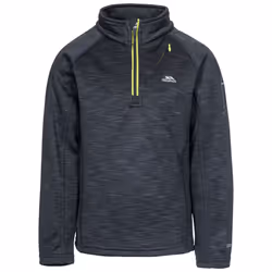 Trespass Boys 1/2 Zip Fleece Edvin - 3-4 Years, Black Marl