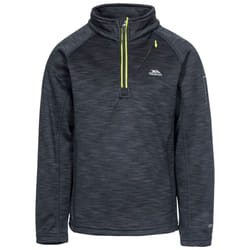 Trespass Boys 1/2 Zip Fleece Edvin - 3-4 Years, Black Marl