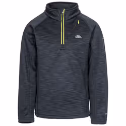 Trespass Boys 1/2 Zip Fleece Edvin - 7-8 Years, Black Marl
