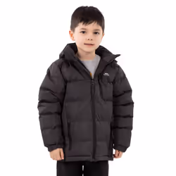 Trespass Boys Padded Jacket Hooded Tuff - 7-8 Years, Dark Grey