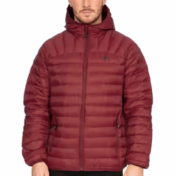Trespass Mens Romano Lightweight Down Packaway Padded Hooded Jacket Coat - S, Merlot