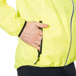 Trespass Mens Waterproof Jacket With Hood Retract - M, Hi Visibility Yellow