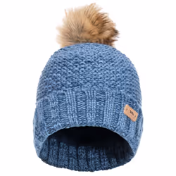 Trespass Womens Pom Pom Hat Knitted Beanie Kellisa - EACH, Denim Blue