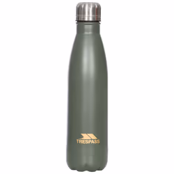 Trespass Stainless Steel Insulated Bottle Flask - EACH, Olive