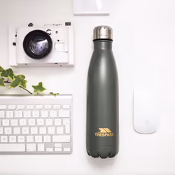 Trespass Stainless Steel Insulated Bottle Flask - EACH, Olive