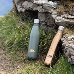 Trespass Stainless Steel Insulated Bottle Flask - EACH, Olive