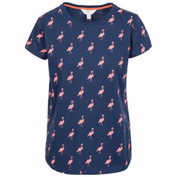 Trespass Womens T Shirt Short Sleeve Carolyn - 10, Navy Flamingo