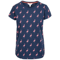 Trespass Womens T Shirt Short Sleeve Carolyn - 10, Navy Flamingo