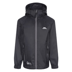 Trespass Qikpac X Waterproof Packaway Jacket - 3-4 Years, Black / Carbon