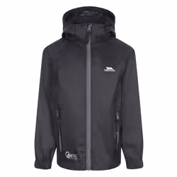 Trespass Qikpac X Waterproof Packaway Jacket - 7-8 Years, Black / Carbon