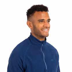 Trespass Mens 1/2 Zip Fleece Pullover Keynote - L, Dark Navy