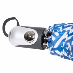 Trespass Compact Tri Fold Automatic Umbrella - EACH, Blue Chevron Print