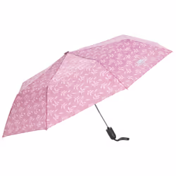 Trespass Compact Tri Fold Automatic Umbrella - EACH, Mauve Plant Print