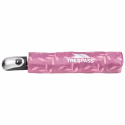 Trespass Compact Tri Fold Automatic Umbrella - EACH, Mauve Plant Print